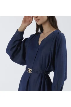 abito in tencel denim indaco