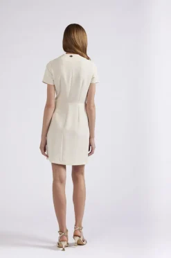 abito morbido con scollatura incrociata burro