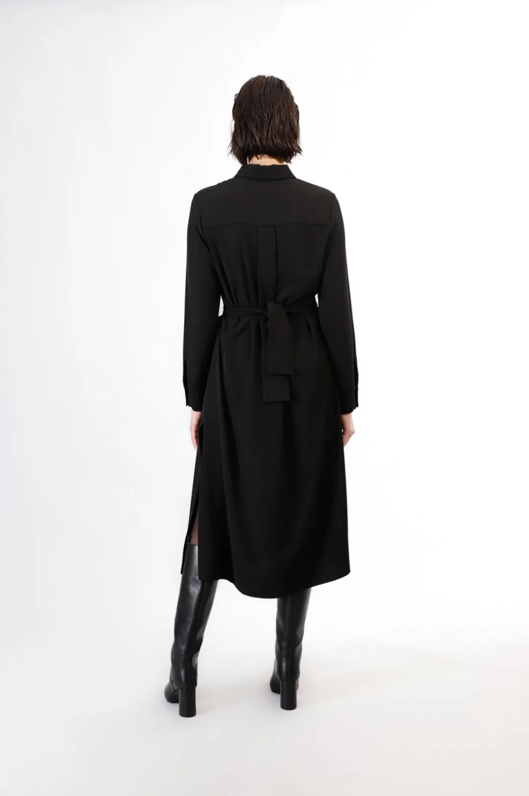 abito tipo chemisier nero