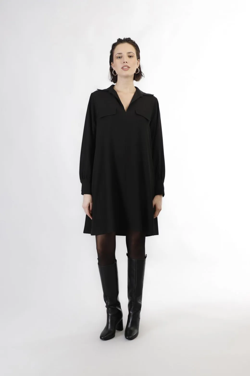 abito tipo tunica nero