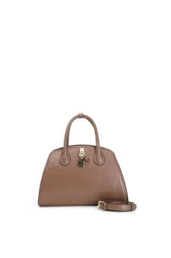 bauletto in abrasivato con personalizzazione charm metallo cipria