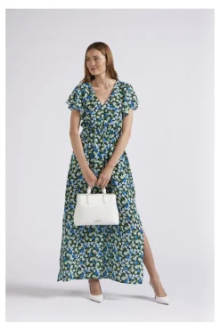 bauletto in materiale effetto saffiano bianco