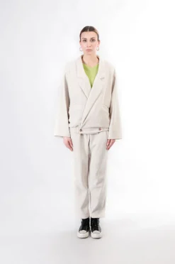 bluson in velluto panna