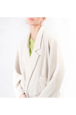 bluson in velluto panna