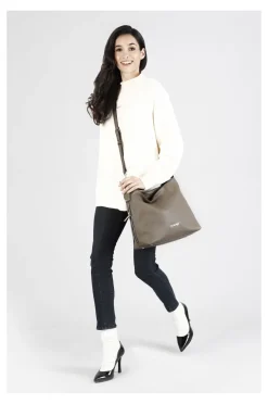 borsa a spalla con maxi cerniere