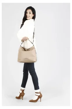 borsa a spalla con maxi cerniere