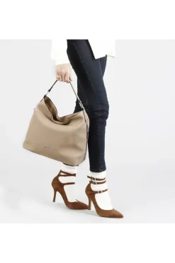 borsa a spalla con maxi cerniere