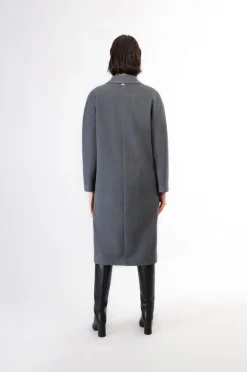 cappotto doppiopetto manica kimono fumo