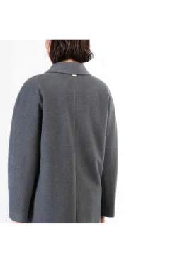 cappotto doppiopetto manica kimono fumo