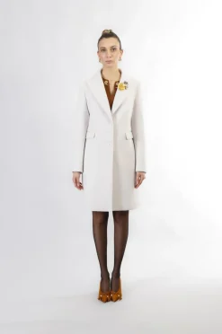 cappotto monopetto gesso