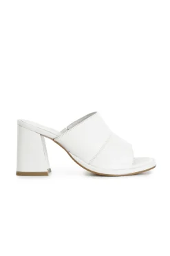 ciabatta con doppia fascia bianco