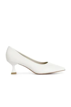 décolleté in nappa panna