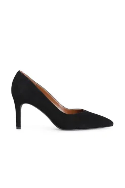 décolleté in pelle scamosciata tacco 70mm nero