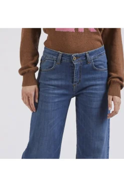 denim culotte blu medio chiaro