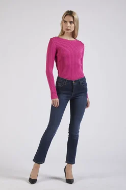 denim slim blu medio scuro