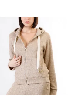 felpa full zip in felpa mano calda gold