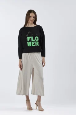 felpa scollatura a barca nero