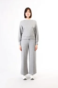 felpa scollo a barca felpa mano calda silver