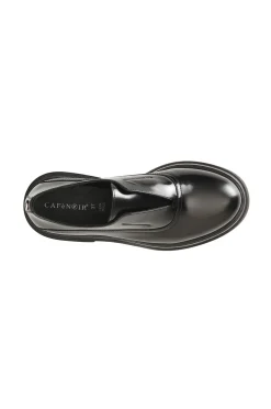 francesina da donna in pelle abrasivata nero