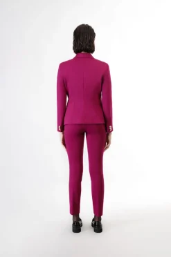 giacca doppiopetto elasticizzata magenta