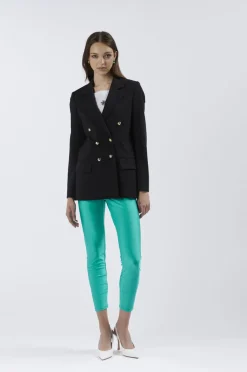 giacca doppiopetto tessuto elasticizzato nero