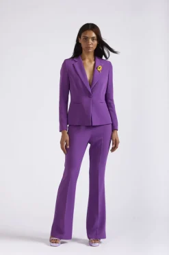 giacca monopetto ad un bottone viola