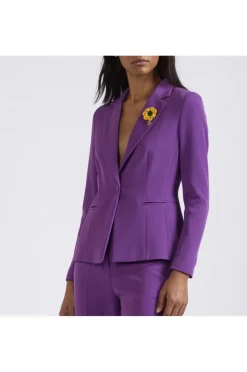 giacca monopetto ad un bottone viola