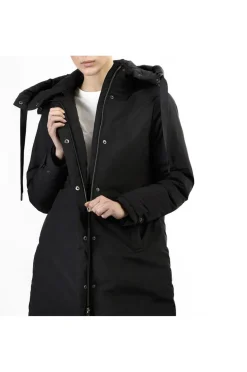 giaccone imbottito con fodera stampata nero