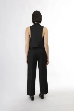 gilet con zip alle tasche nero