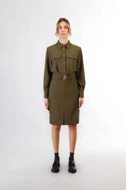 gonna a vita alta con tasconi tipo cargo fango