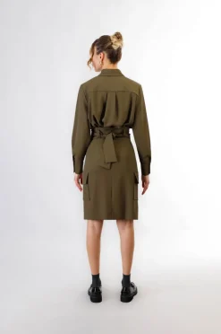 gonna a vita alta con tasconi  tipo cargo fango