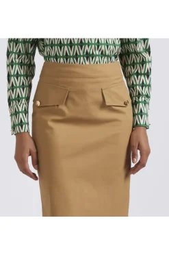 gonna longuette in cotone ginger