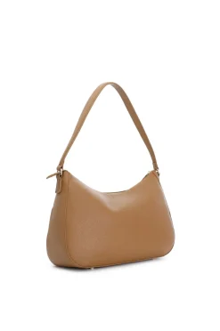 hobo in materiale granoso ed effetto suede sul quadrante davanti, dettaglio nodi cuoio