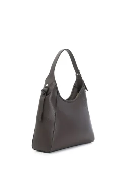 hobo in materiale granoso ed effetto suede t.moro