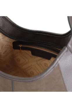 hobo in materiale granoso ed effetto suede t.moro