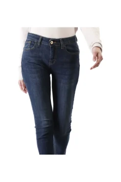 jeans denim skinny blu medio scuro