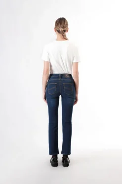 jeans denim slim blu medio scuro