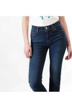 jeans denim slim blu medio scuro