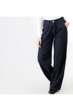 jeans denim super wide indaco