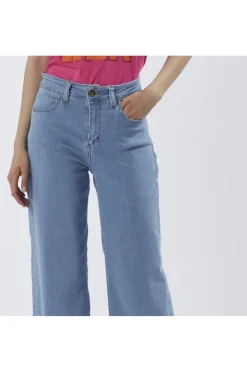 jeans denim wide leg super stretch sky
