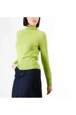 maglia con colletto alto pistacchio