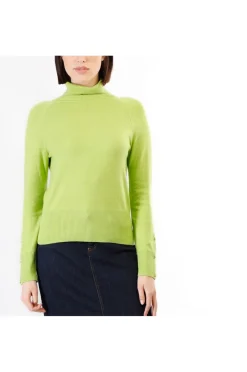 maglia con colletto alto pistacchio