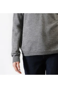 maglia con scollatura a "v" fumo