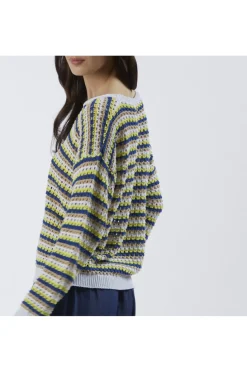 maglia crochet a maniche lunghe multiroyal