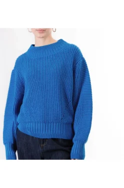 maglia girocollo cobalto