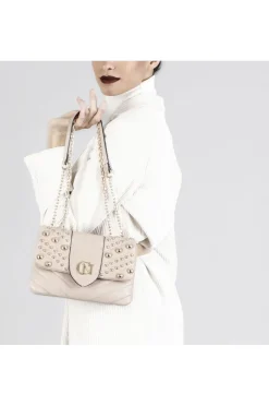 minibag con patta e  borchie semisferiche