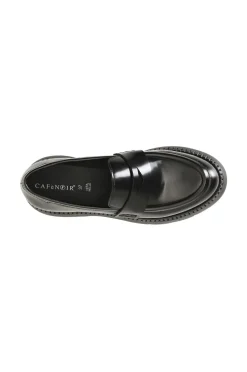 mocassino da donna in pelle abrasivata nero