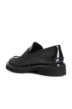 mocassino da donna in pelle nero