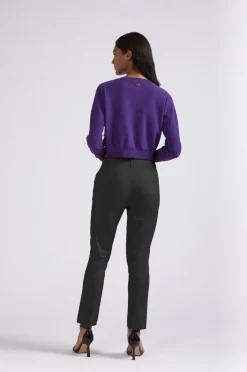 pantaloni chino in cotone nero