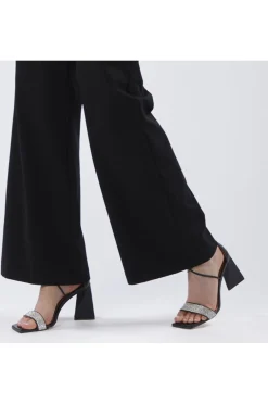 pantaloni con cinturino elasticato nero